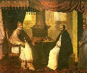 Francisco de Zurbaran st. bruno in conversation with pope urban oil painting